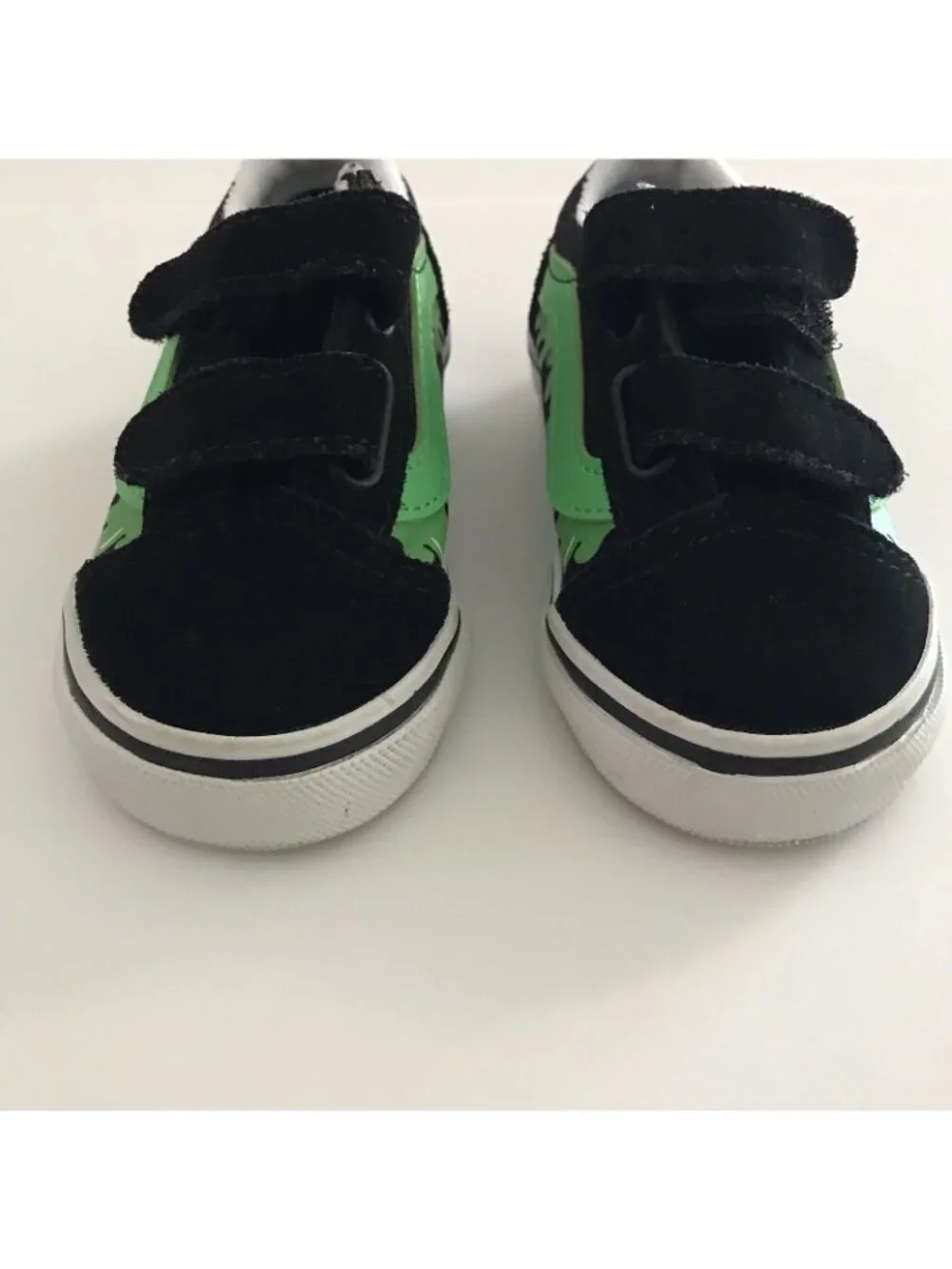 Vans Shoes Slime Old Skool Toddler Boy 5 Glows Black Green Skater Sneaker Suede